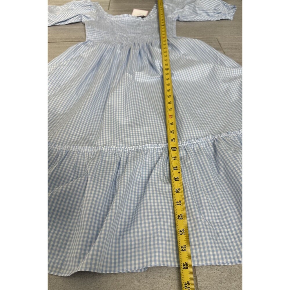 NEW Hill House Louisa Nap Dress Hydrangea Gingham Blue Small 100% Cotton - Picture 8 of 8